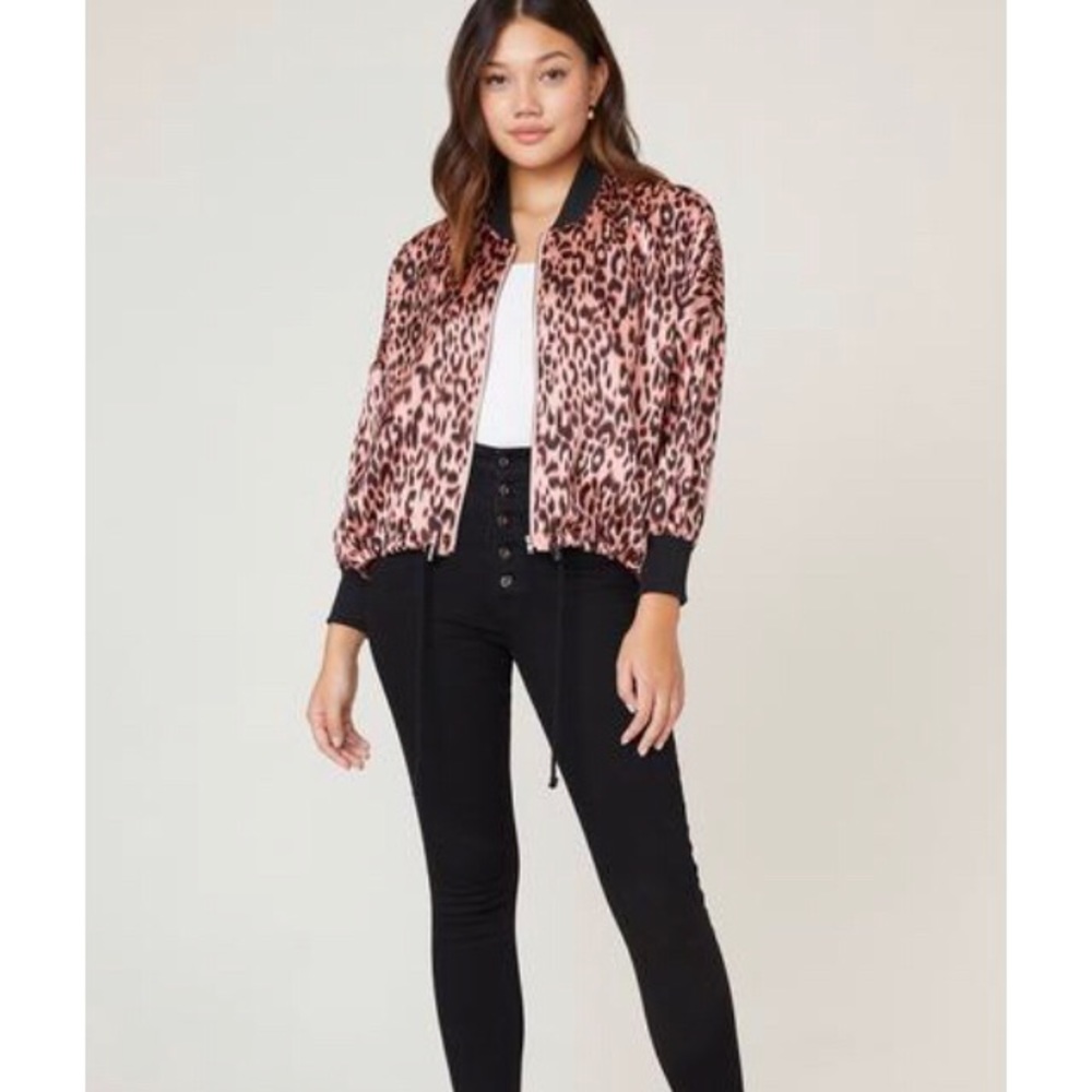 Pink Leopard Bomber Jacket